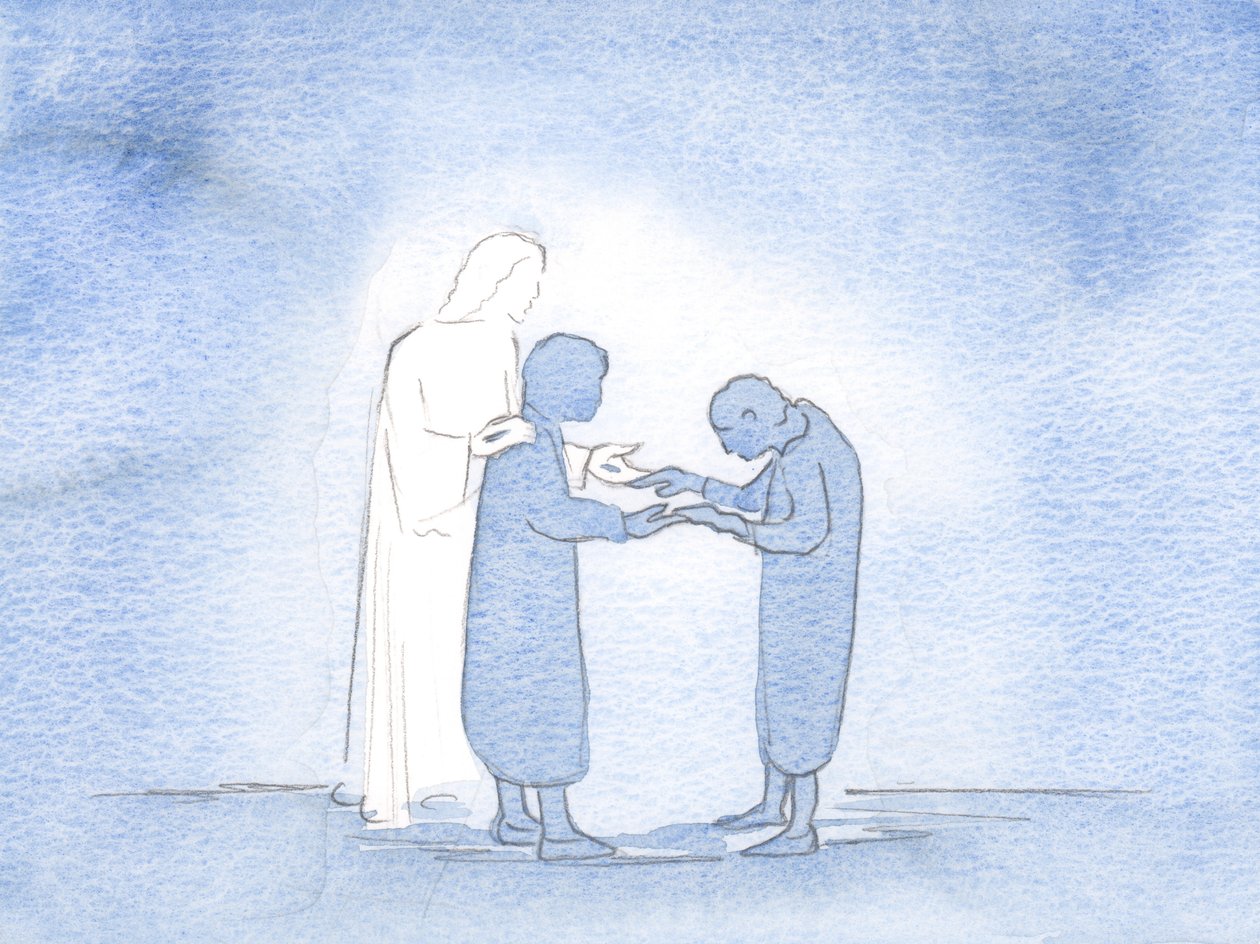 Foi-me mostrado que cada terna palavra ou gesto meu é uma forma sagrada e feliz pela qual Cristo cumprimenta os outros através de mim, 2000 (w - c no papel) de Elizabeth Wang