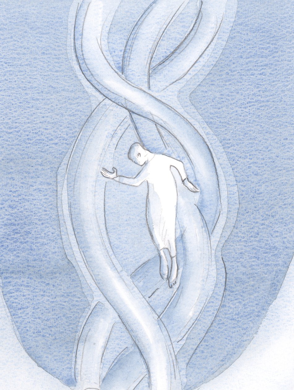 Se ansiamos por Deus em oração e fizermos a Sua vontade, Ele nos atrairá para a vibrante vida interior da Santíssima Trindade, 2000 (w - c no papel) de Elizabeth Wang