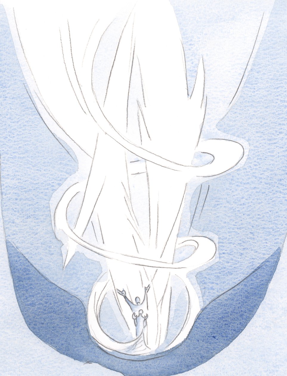 Na Comunhão, Cristo protege a alma por Sua glória, 2000 (w - c no papel) de Elizabeth Wang