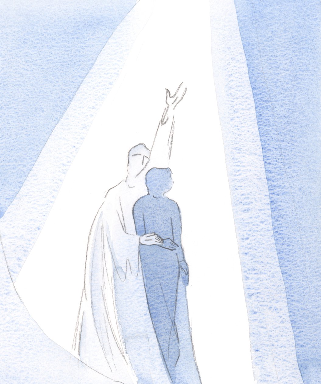É somente pelo poder e vontade de Cristo que podemos escapar das distrações, para perfurar o Céu em orações sem esforço., 2001 (w - c no papel) de Elizabeth Wang