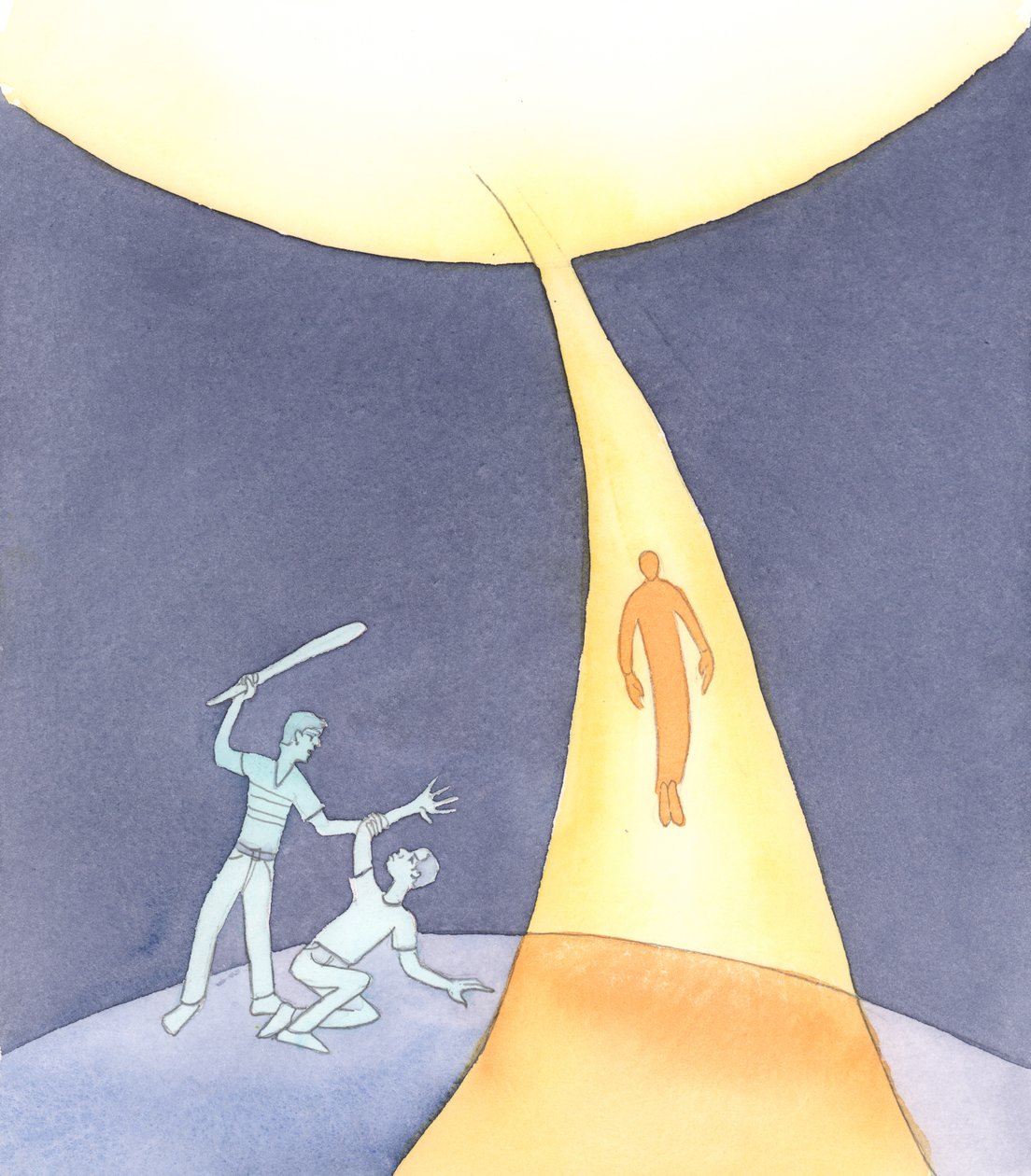 É o Espírito Santo, o Espírito de Amor, que leva as almas para o Céu quando morremos, 2004 (w - c no papel) de Elizabeth Wang
