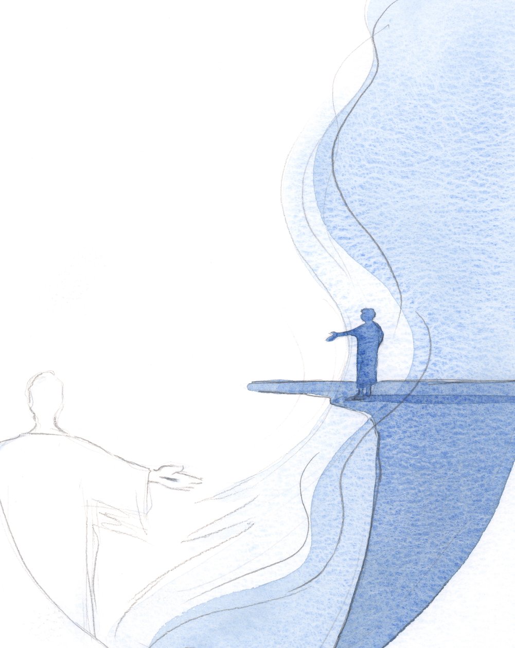 É o fogo da Glória Divina que queima todas as imperfeições. Então, resta apenas o que é verdadeiro, eterno, puro e forte., 2001 (w - c no papel) de Elizabeth Wang