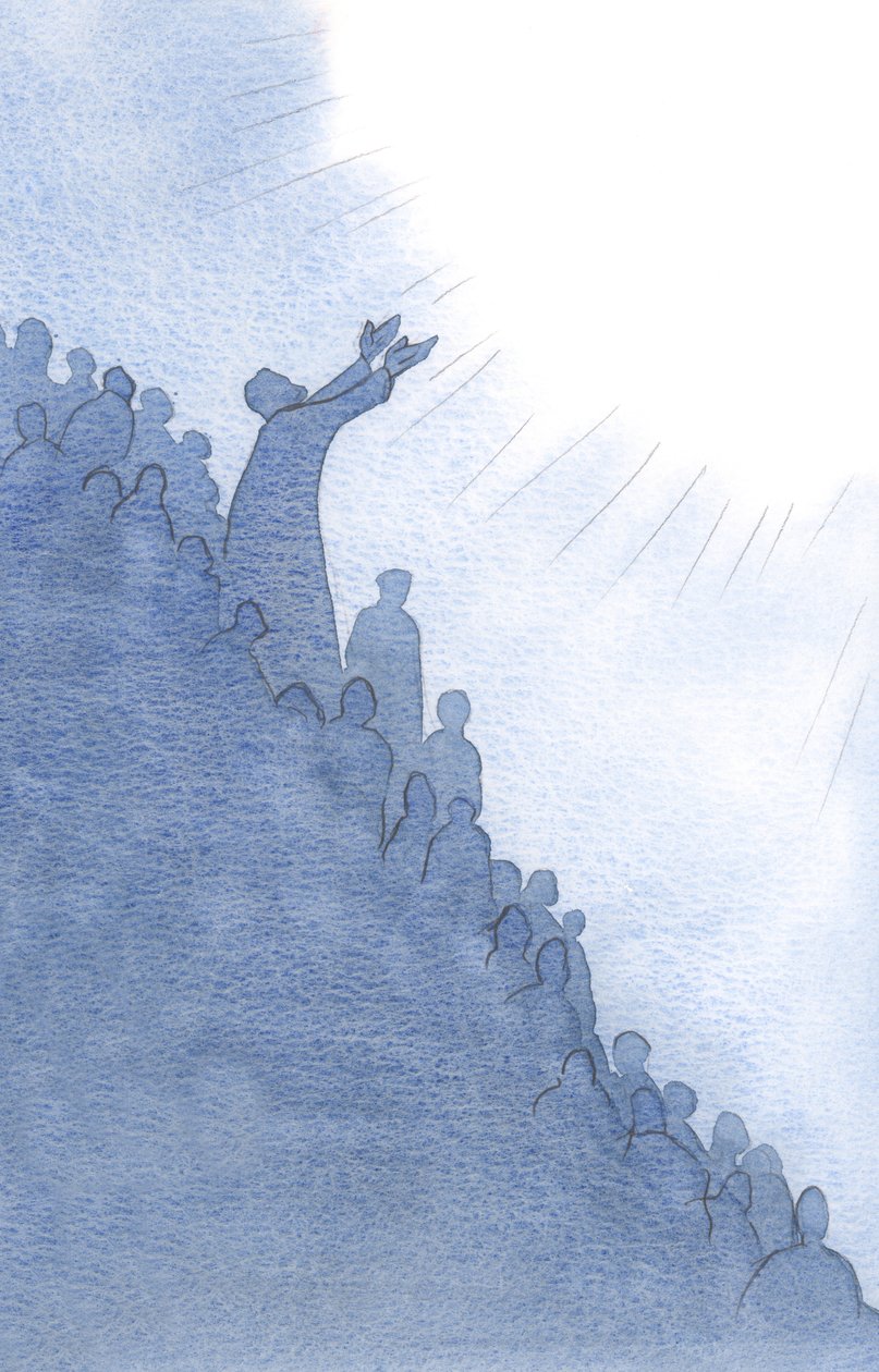 É através de Jesus, que intercede por nós na Santa Missa, que a nossa oração sobe ao Pai, no Espírito, 2000 (w - c no papel) de Elizabeth Wang