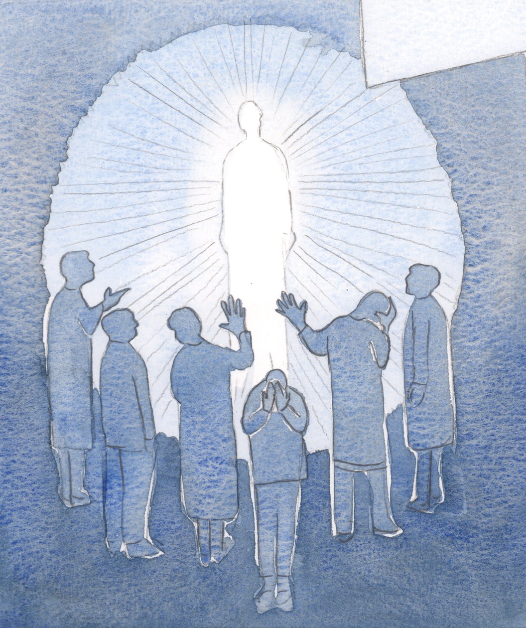 Jesus resplandece no céu com pureza e poder, 2000 (w - c no papel) de Elizabeth Wang