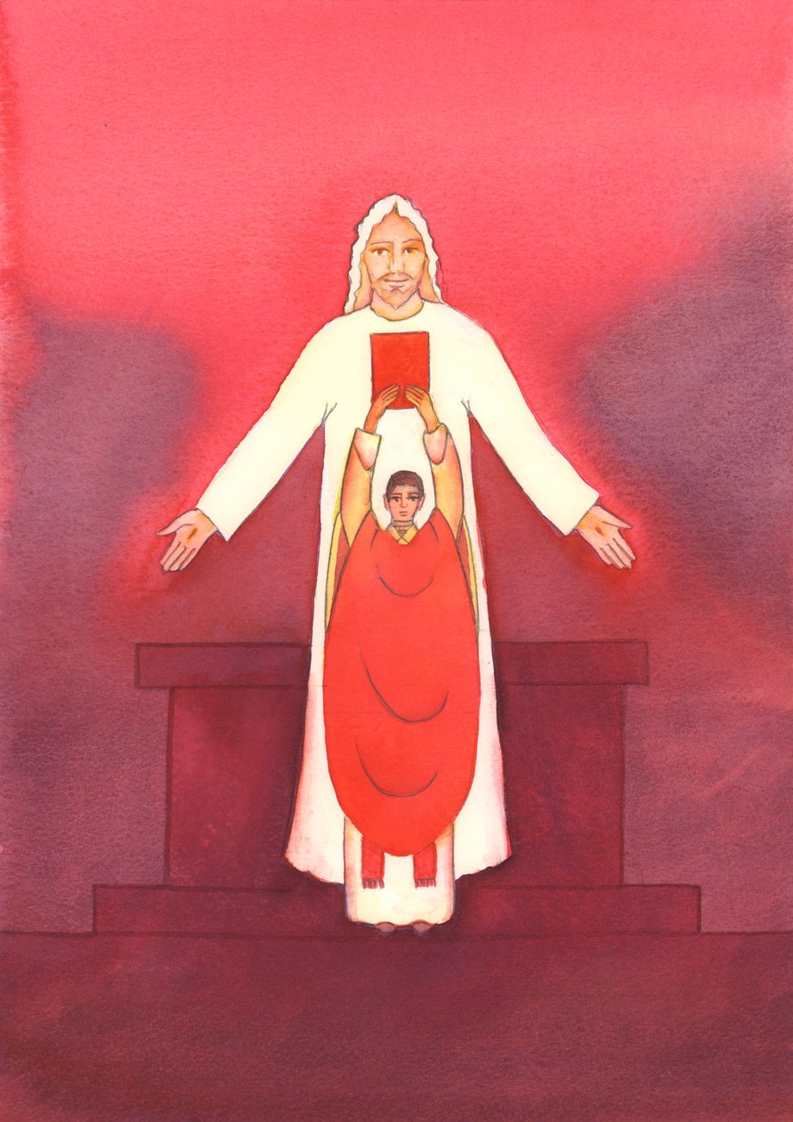 O próprio Jesus nos fala através das Sagradas Escrituras, especialmente quando o Evangelho é proclamado na Missa de 2003 (w - c no papel) de Elizabeth Wang
