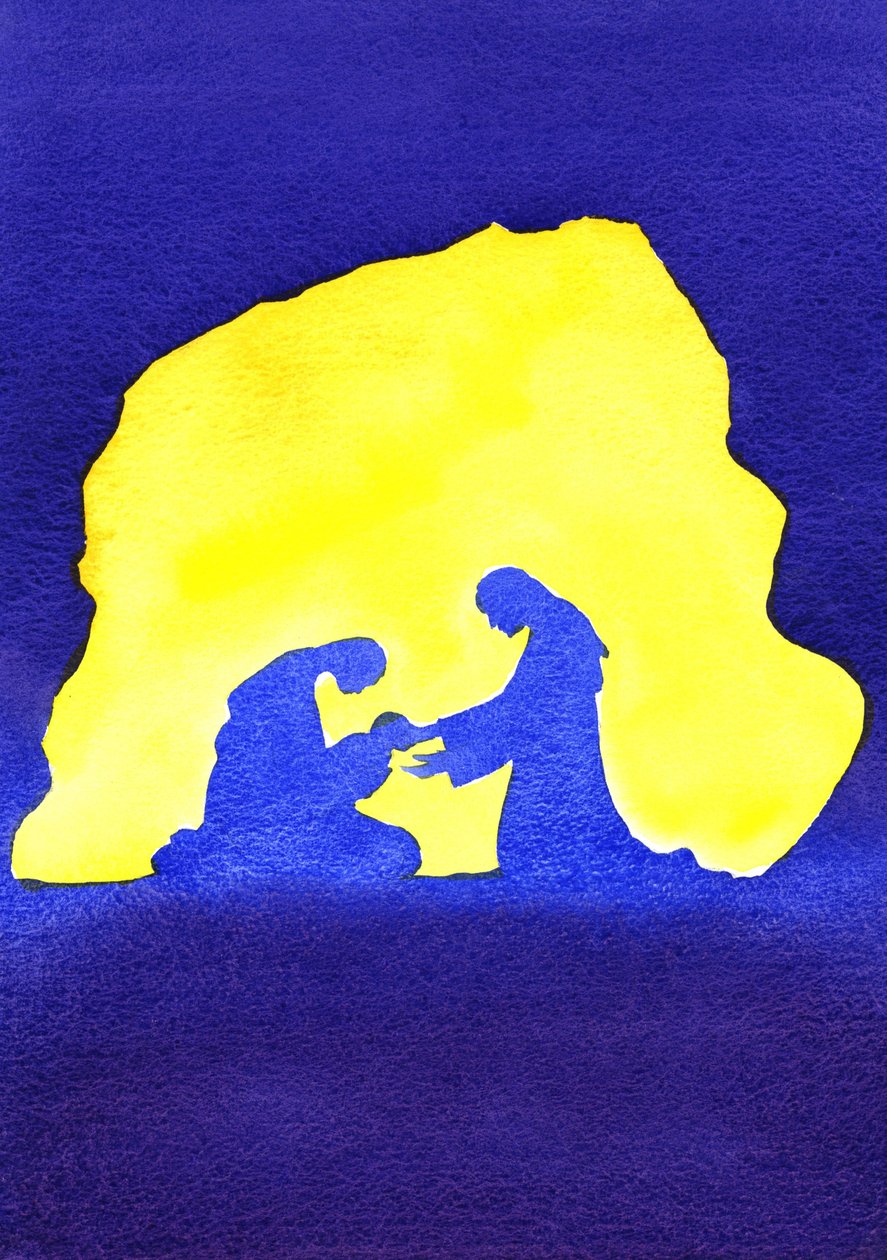 Jesus nasceu em Belém, 2001 (w - c no papel) de Elizabeth Wang