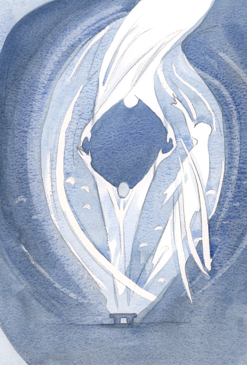 Jesus, nosso Sumo Sacerdote, ora por nós ao Pai no Espírito em cada Missa, 2000 (w - c no papel) de Elizabeth Wang