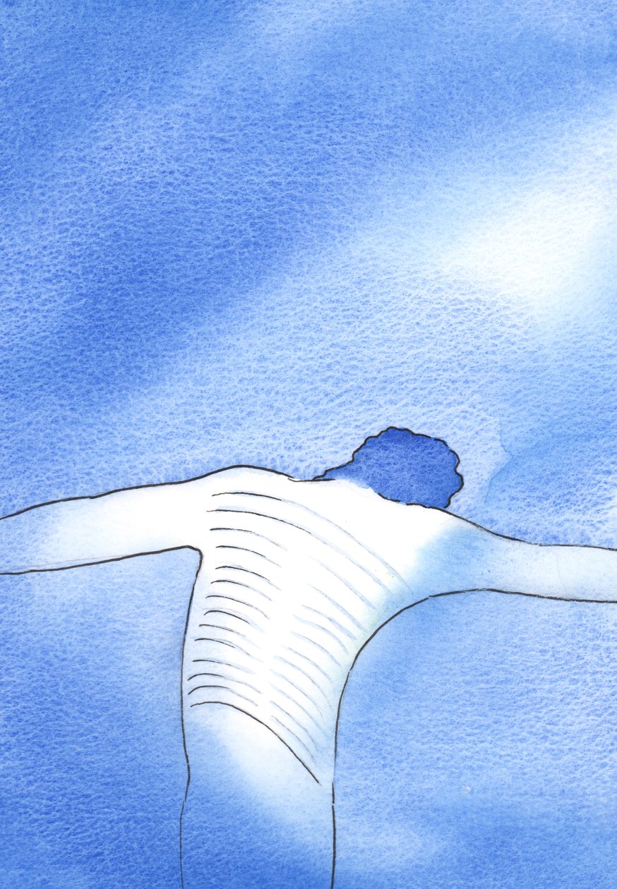 Assim como Cristo suportou o sofrimento como castigo pelos outros, assim é conosco, que podemos ajudar outras almas pela nossa aceitação paciente do sofrimento, 2002 (w - c no papel) de Elizabeth Wang