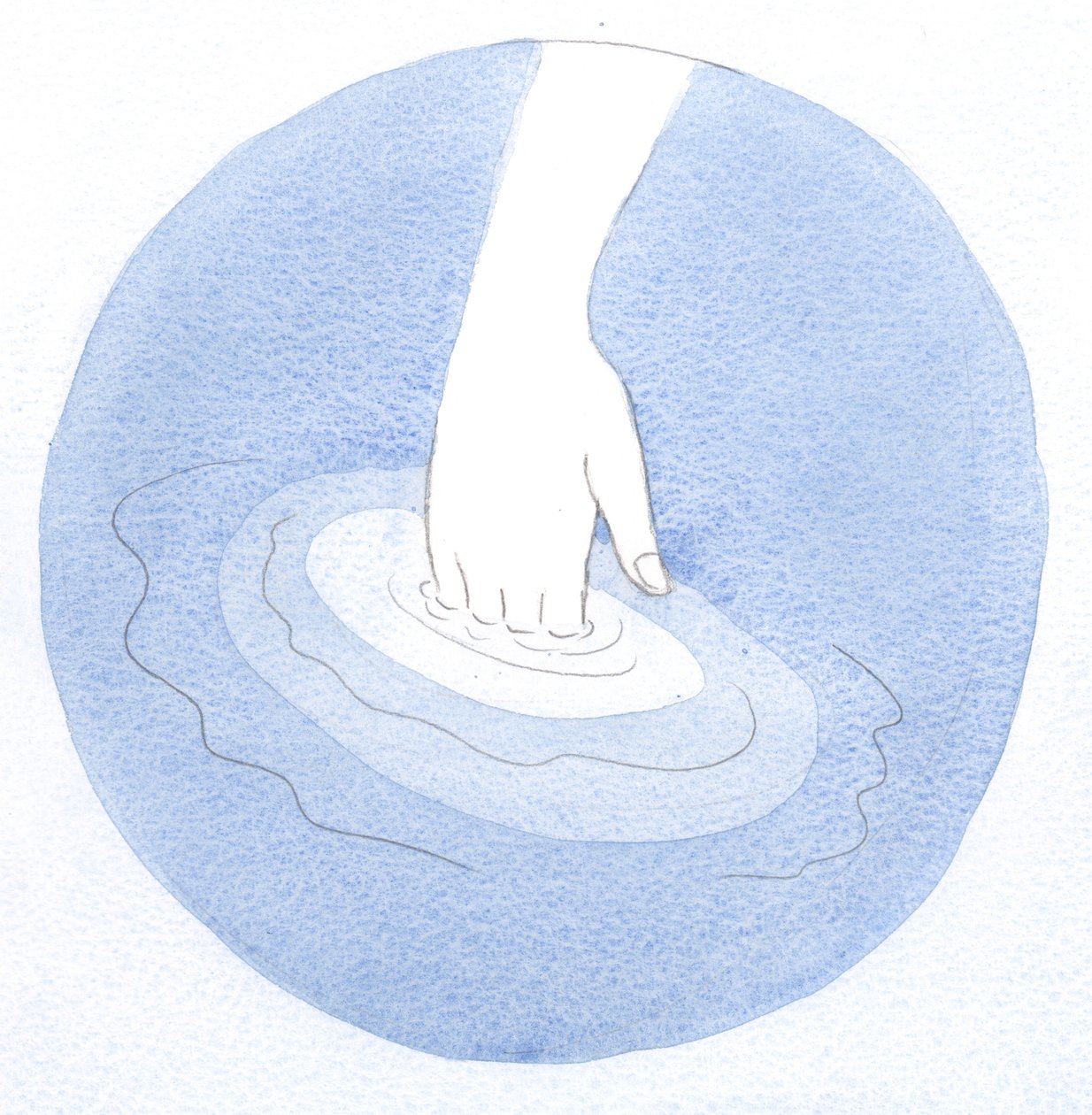 Assim como uma mão mergulhada em água quente mal sente a mudança, uma alma cheia de vida divina recebe Cristo em paz e glória perpétua., 2001 (w - c no papel) de Elizabeth Wang