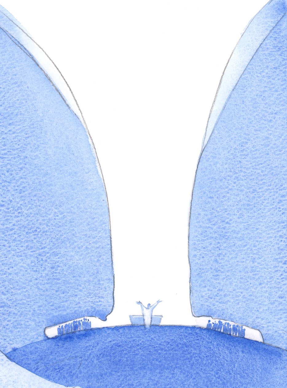 Nenhum outro louvor, mas o sacrifício de Cristo é digno do Pai, 2001 (w - c no papel) de Elizabeth Wang