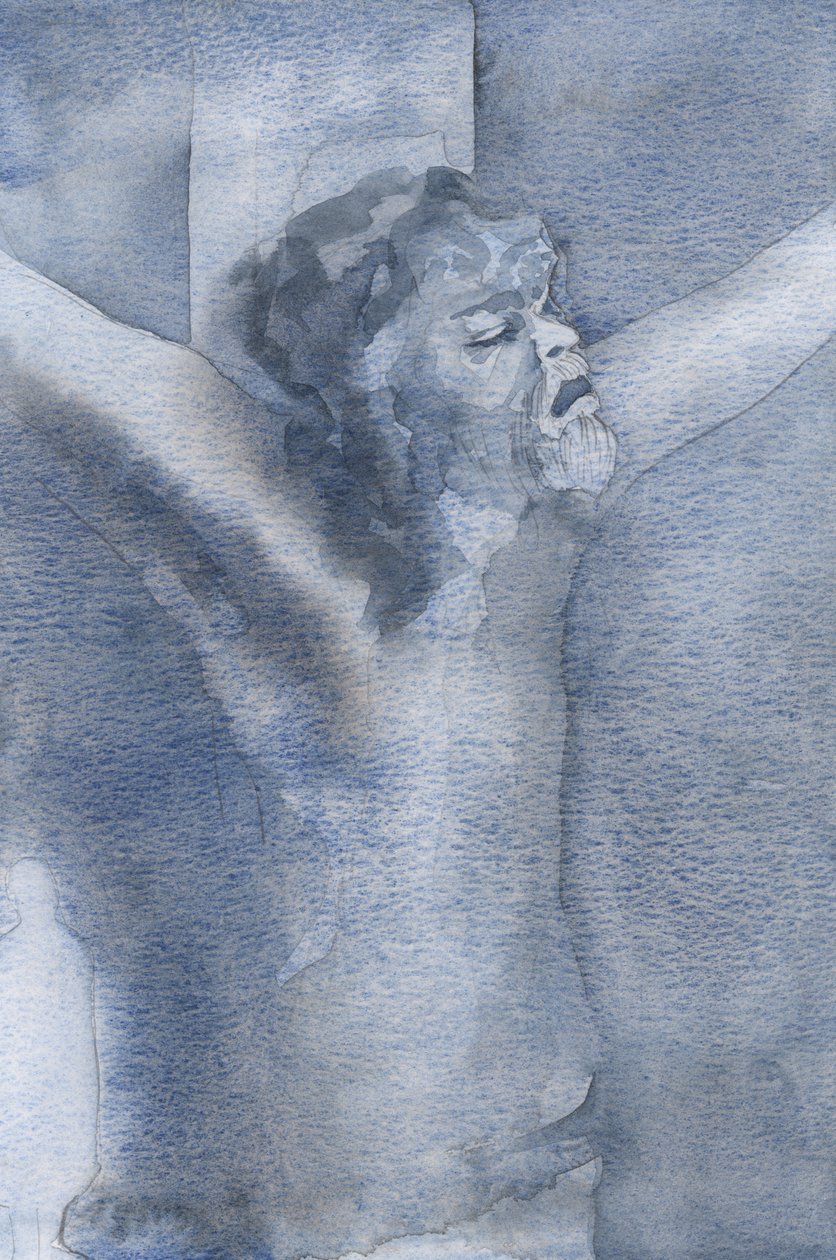Num Domingo de Ramos vi dentro da minha alma o terrível clamor de Nosso Senhor na cruz, 2000 (w - c no papel) de Elizabeth Wang