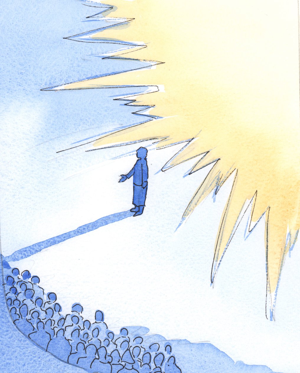 Aquele que está muito perto de Cristo é &39;halo&39; por Sua glória, embora, sozinha, ela seja pequena, fraca e insignificante, 2002 (w - c no papel) de Elizabeth Wang