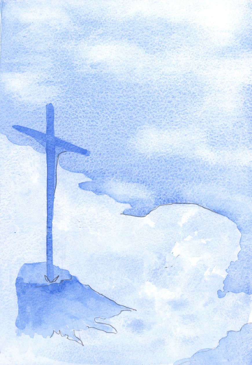 As pessoas em todas as cidades e aldeias devem as graças agora oferecidas a eles pelos méritos de Cristo, que oferece o Seu Sacrifício no nosso altar, 2002 (w - c no papel) de Elizabeth Wang