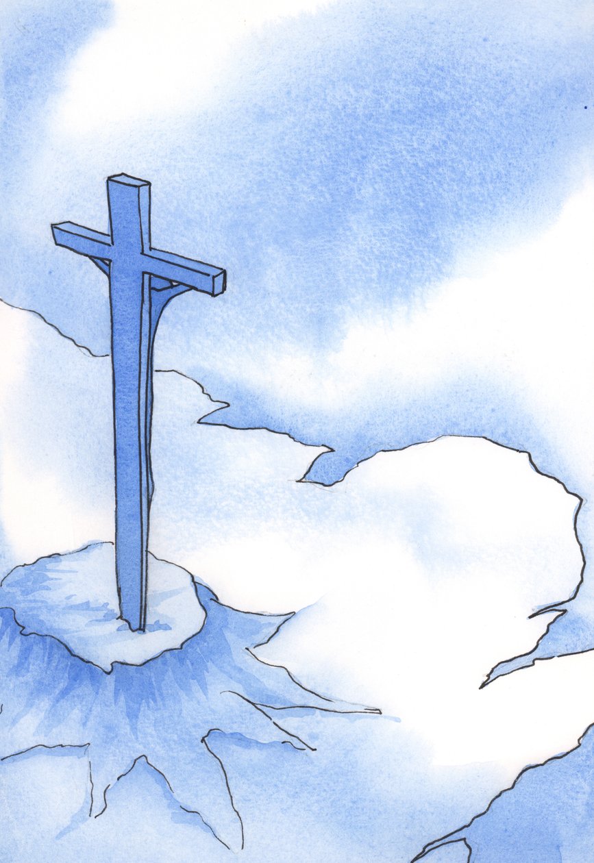 As pessoas em todas as cidades e aldeias devem as graças agora oferecidas a eles pelos méritos de Cristo, que oferece o Seu Sacrifício no nosso altar, 2002 (w - c no papel) de Elizabeth Wang