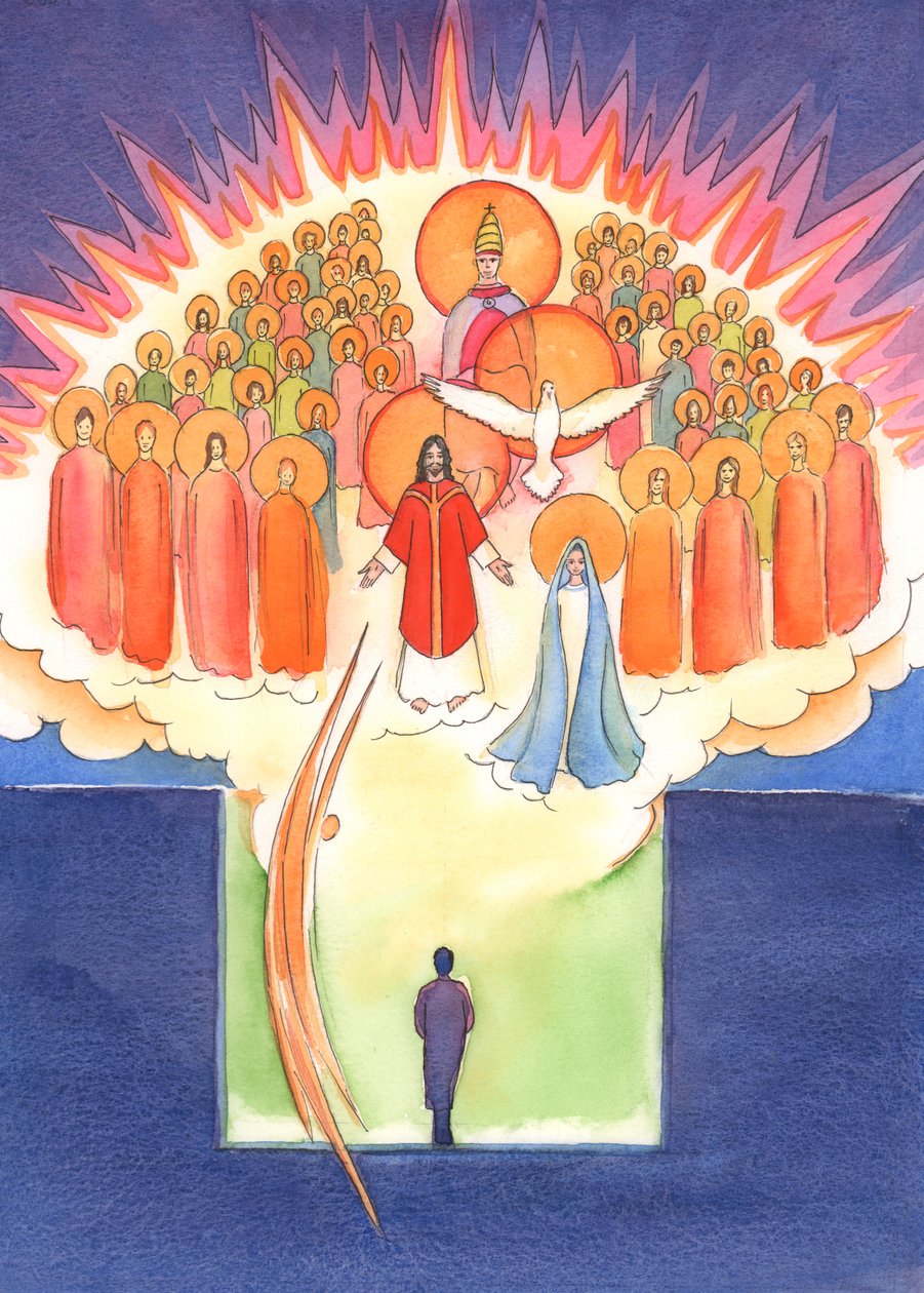 A oração pessoal, em nossa &39;sala secreta&39;, nunca é feita sozinha; por meio de Cristo estamos presentes com toda a companhia do Céu, 2004 (w - c no papel) de Elizabeth Wang