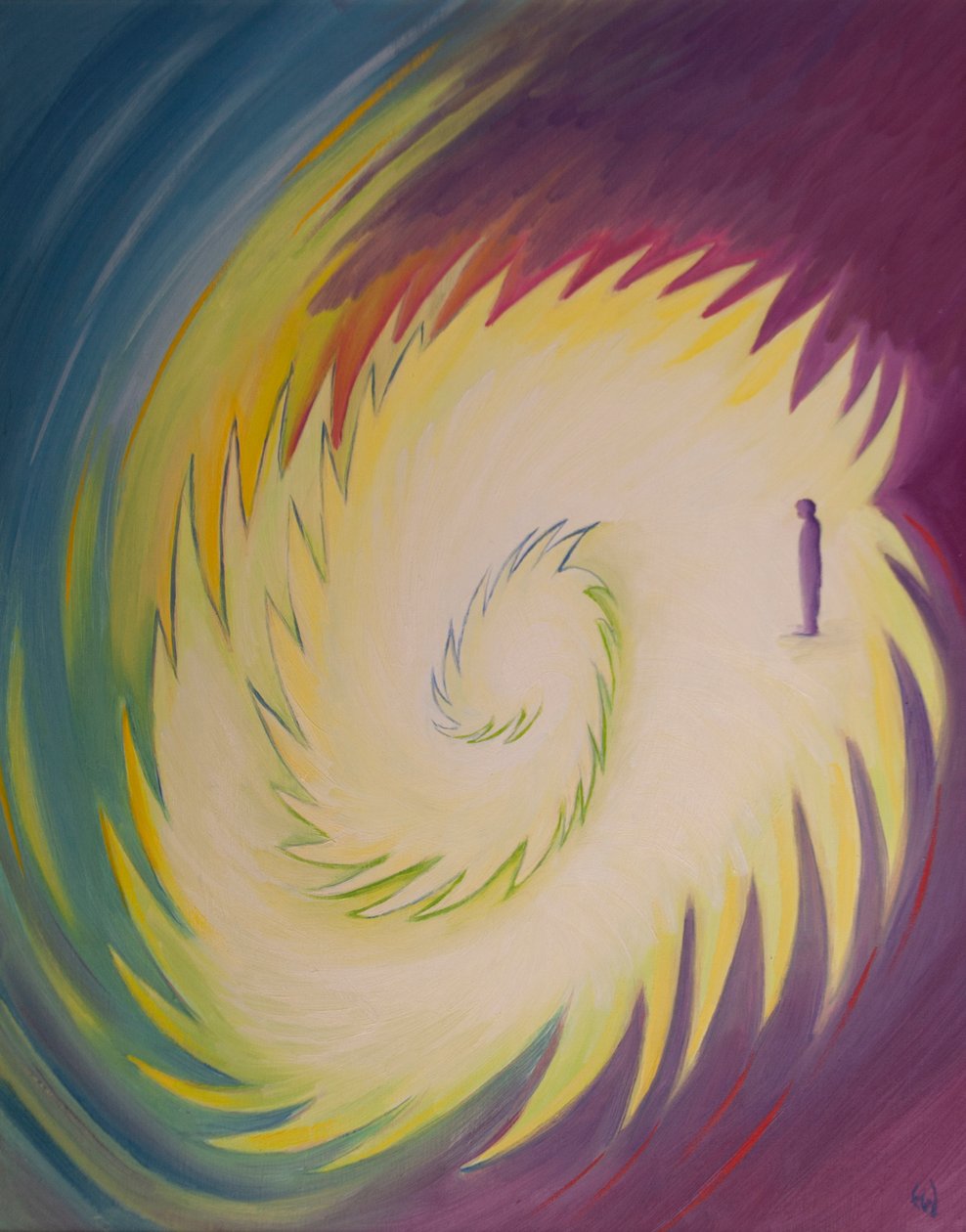 A purificação e a deificação são necessárias se quisermos entrar no fogo puro da Divindade quando morrermos, 2003 (óleo a bordo) de Elizabeth Wang