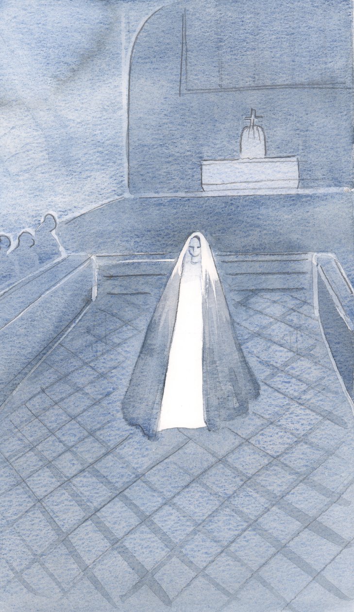 Ela, que é pura como Cristo, estava entre esses frades dominicanos em Oxford que vivem para seu filho, vinculados por seus votos triplos, 2000 (w - c no papel) de Elizabeth Wang