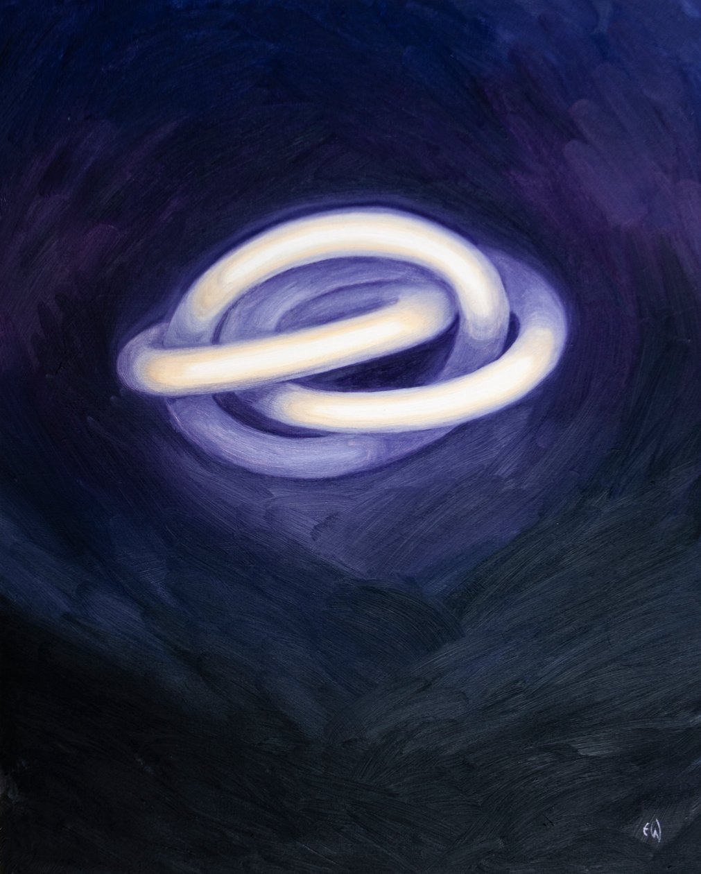 A Santíssima Trindade está viva na Eternidade, como um anel triplo de luz, glória, deleite perpétuo e exaltação, 2003 (óleo a bordo) de Elizabeth Wang