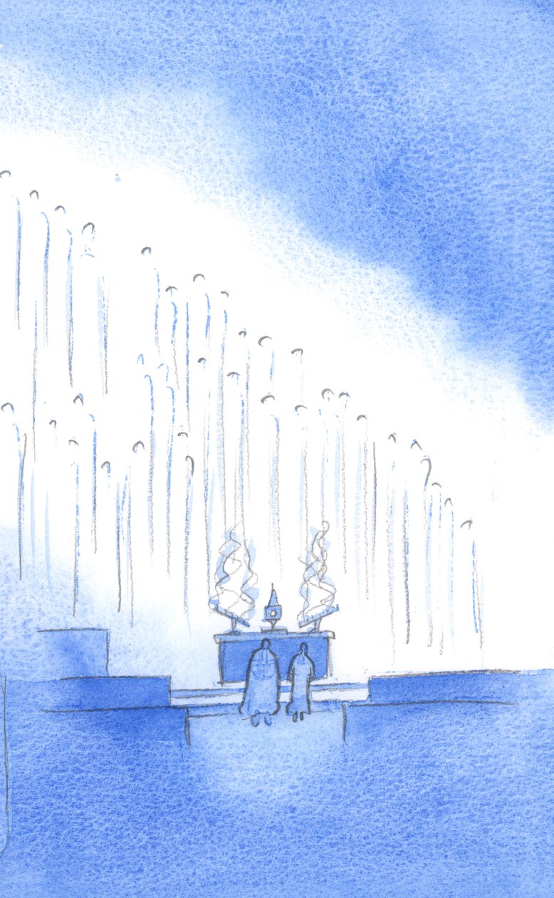 Os Louvores Divinos: Na Hora Santa, como dissemos: "Bendito seja Deus nos Seus Anjos e nos Seus Santos" - eles estiveram conosco, aos milhares, 2002 (w - c no papel) de Elizabeth Wang