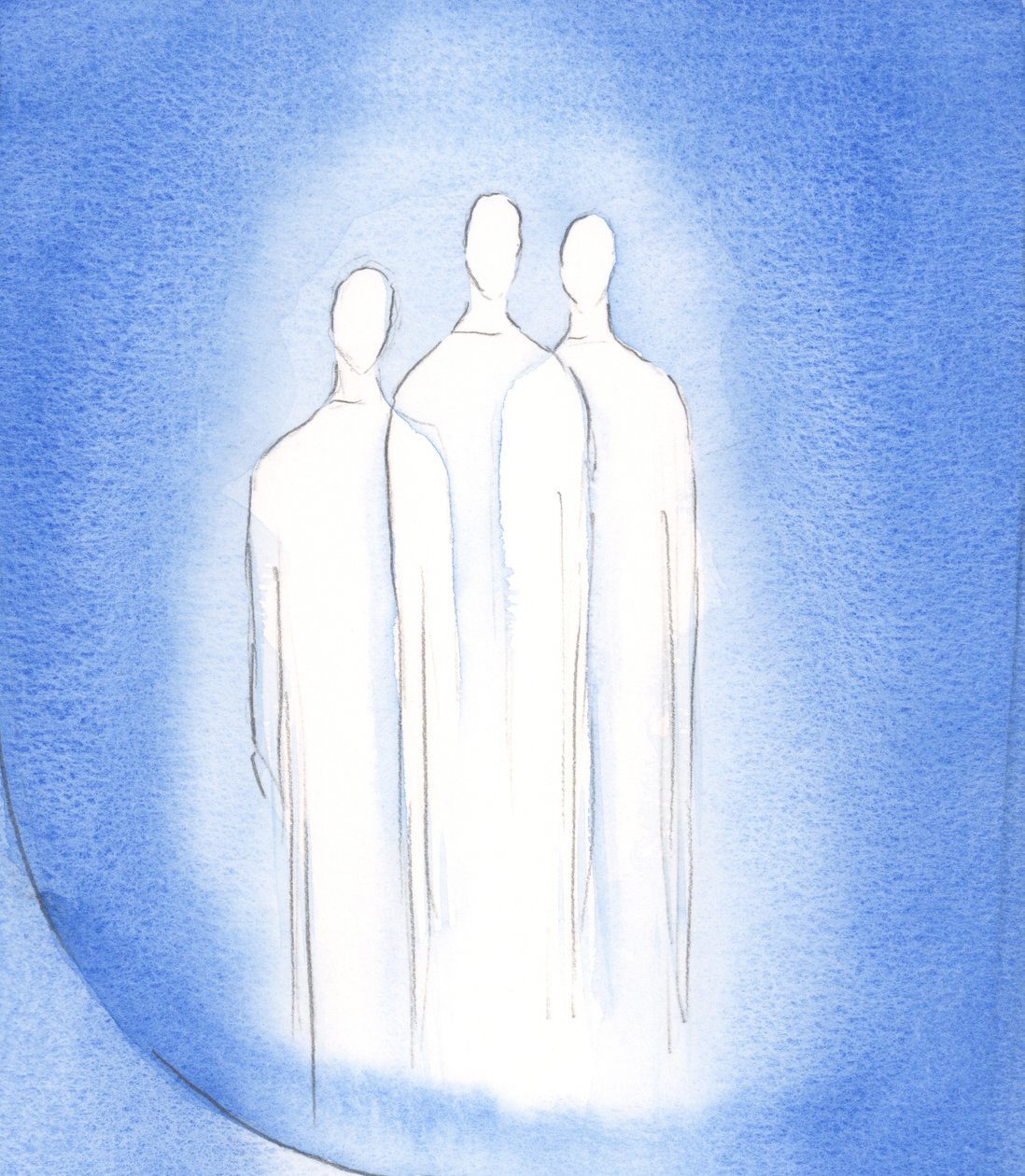 A Santíssima Trindade, Um Deus, três Pessoas, vive dentro da alma do cristão em esplendor deslumbrante, 2002 (w - c no papel) de Elizabeth Wang