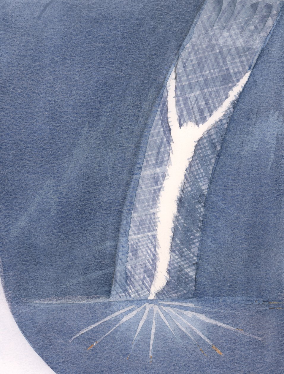 O Sacrifício de Jesus ganhou a vida abrindo-se através da cortina para o Santo dos Santos, para a luz de Deus, para que possamos entrar no Céu, 2000 (w - c no papel) de Elizabeth Wang