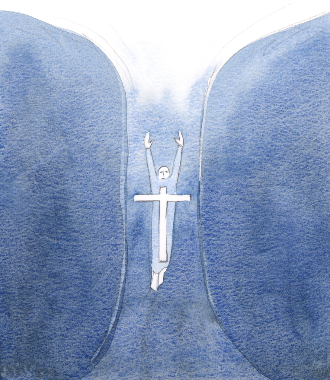 O Sinal da Cruz é uma oração poderosa que pode nos livrar das tentações e perigos espirituais, 2000 (w - c no papel) de Elizabeth Wang