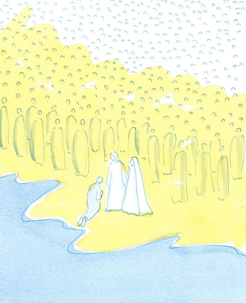 A grande pergunta que devemos nos fazer é: &39;Estou pronto para o céu&39; Temos uma grande necessidade de arrependimento, penitência e purificação., 2003 (w - c no papel) de Elizabeth Wang