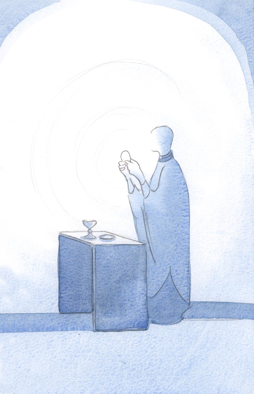 A luz de Cristo brilhou na Consagração., 2001 (w - c no papel) de Elizabeth Wang
