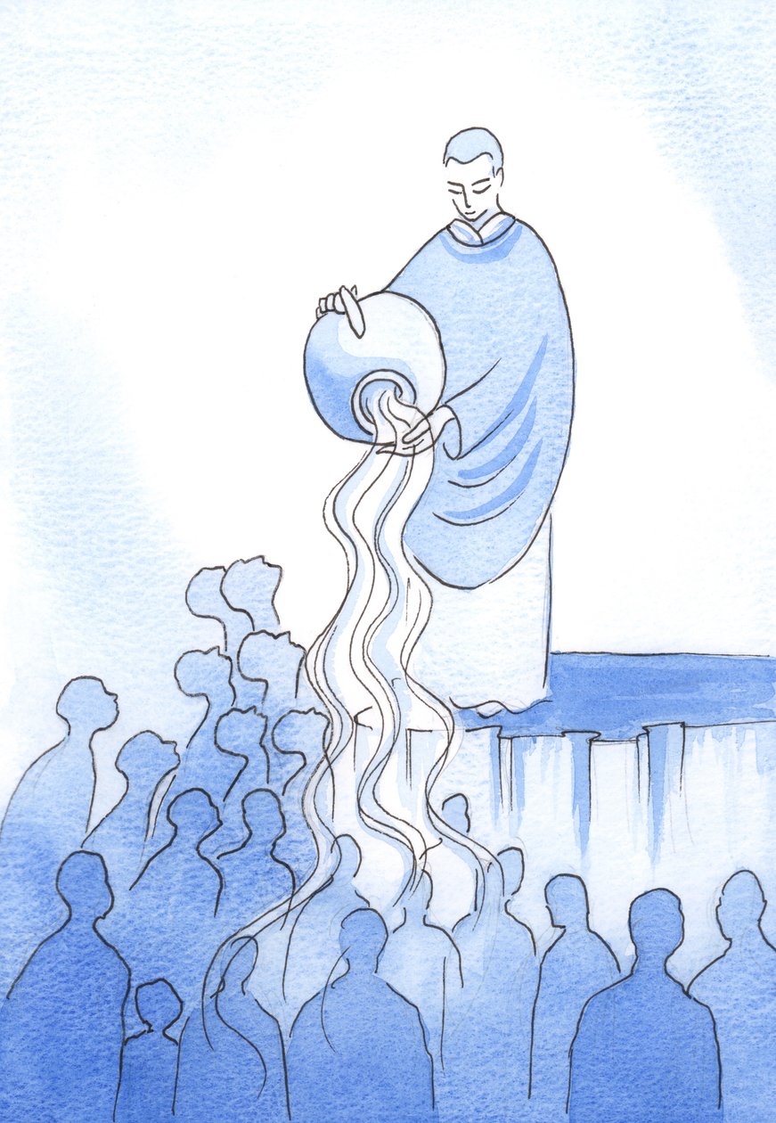 A tarefa principal de quem partilha o sacerdócio de Cristo é salvar as almas, lavá-las com o sangue precioso de Cristo, com o seu sacrifício e os seus sacramentos, 2002 (w - c no papel) de Elizabeth Wang
