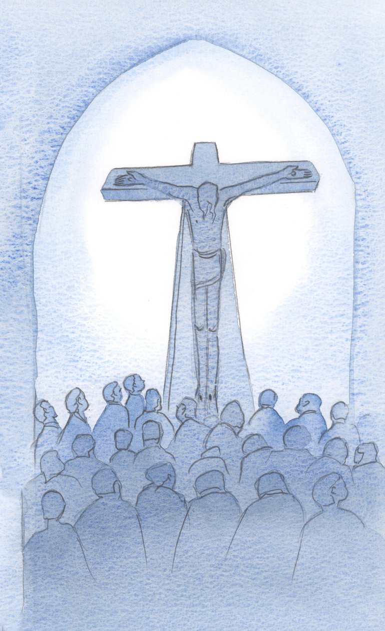 A oferta que Cristo faz de si ao Pai é eterna, para a salvação de todos os que nele confiam, 2000 (c - c no papel) de Elizabeth Wang