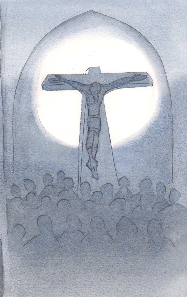 A oferta que Cristo faz de si ao Pai é eterna, para a salvação de todos os que nele confiam, 2000 (c - c no papel) de Elizabeth Wang