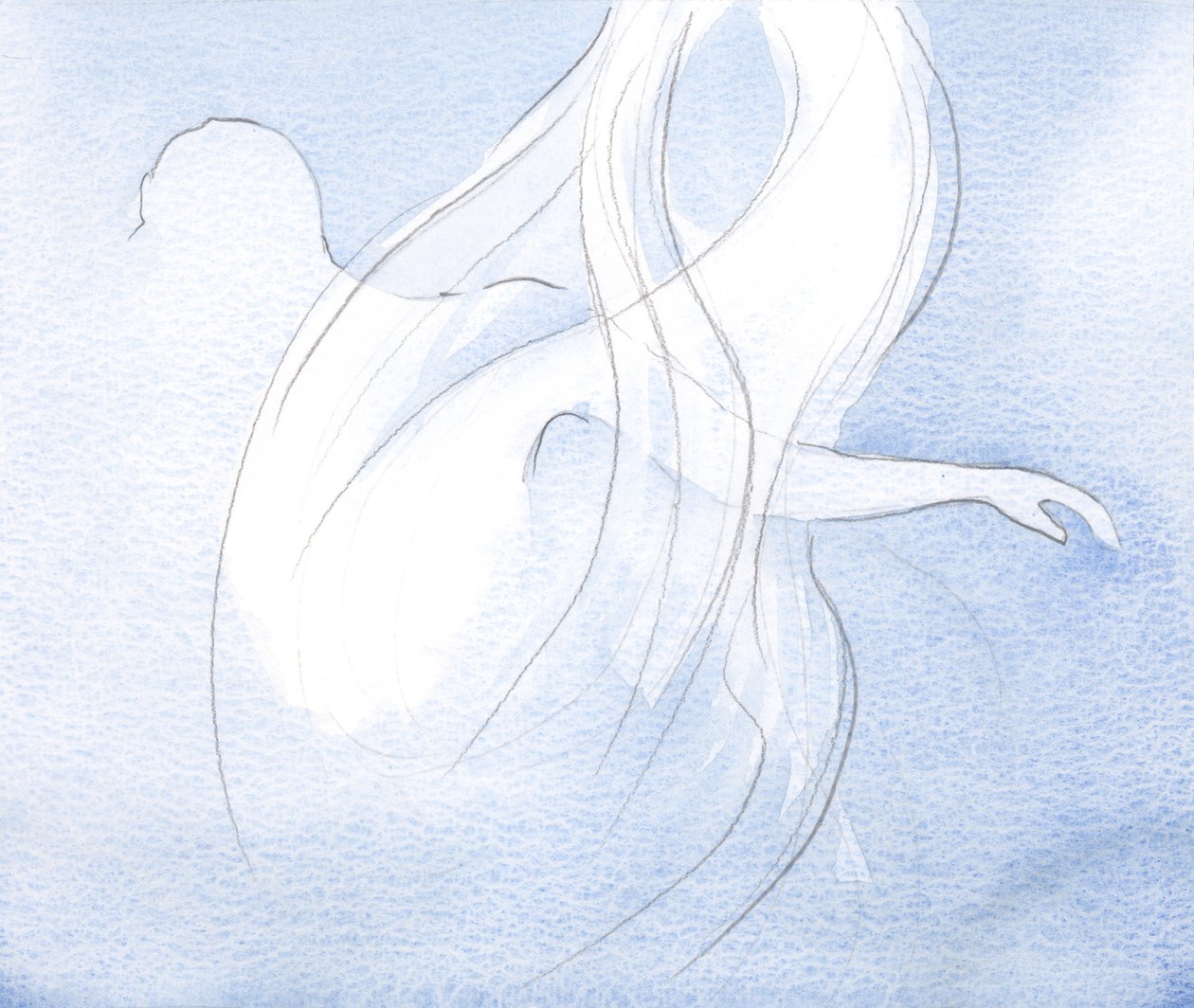 A alma que vive pelo amor de Deus é como uma lâmpada diante Dele, cheia de luz, mesmo através do corpo frágil se apaga., 2001 (w - c no papel) de Elizabeth Wang