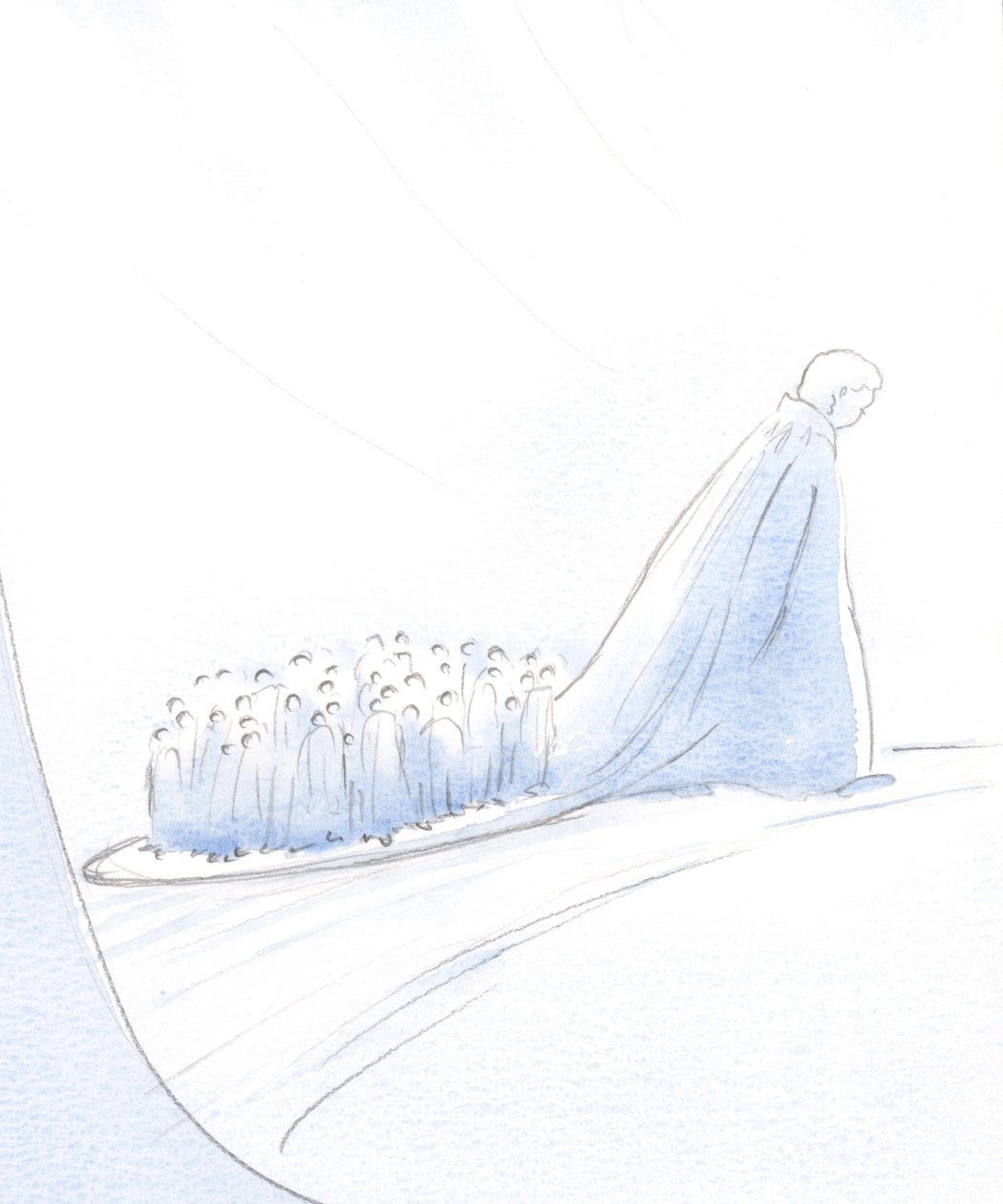 A alma que ama a Cristo atrai outras na sua esteira, no cumprimento da sua missão, no sacerdócio baptismal de todos os que amam e obedecem a Cristo., 2001 (w - c no papel) de Elizabeth Wang