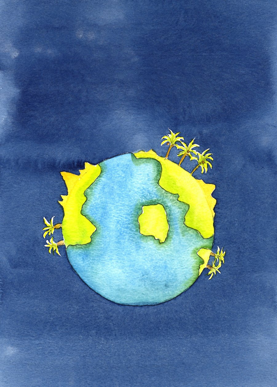 A obra da criação de Deus, antes de fazer os seres humanos, 2001 (w - c no papel) de Elizabeth Wang
