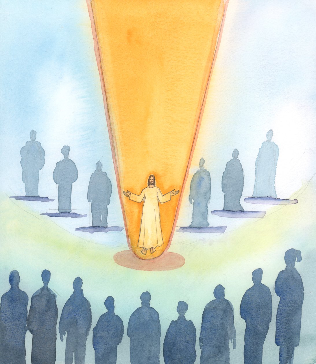 Não há religião como a religião cristã, 2005 (aguarela sobre papel) de Elizabeth Wang