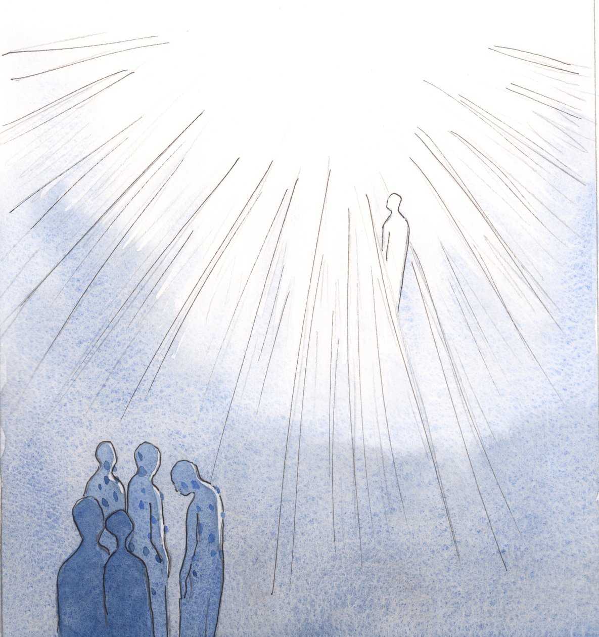 Aqueles que se recusam a se arrepender de pecados graves e morrer, não podem entrar no céu; mas as almas sagradas, que estão abertas à misericórdia de Cristo, entram no céu depois de purificadas., 2001 (w - c no papel) de Elizabeth Wang