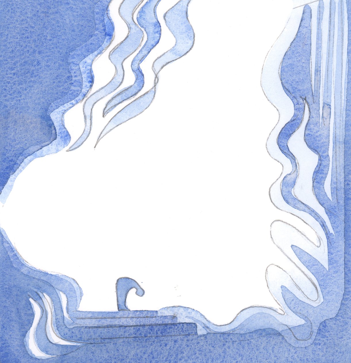 Por meio de Cristo, alcançamos o limiar da Glória trina de Deus, amando e adorando a Ele no esquecimento de si mesmo, 2000 (w - c no papel) de Elizabeth Wang
