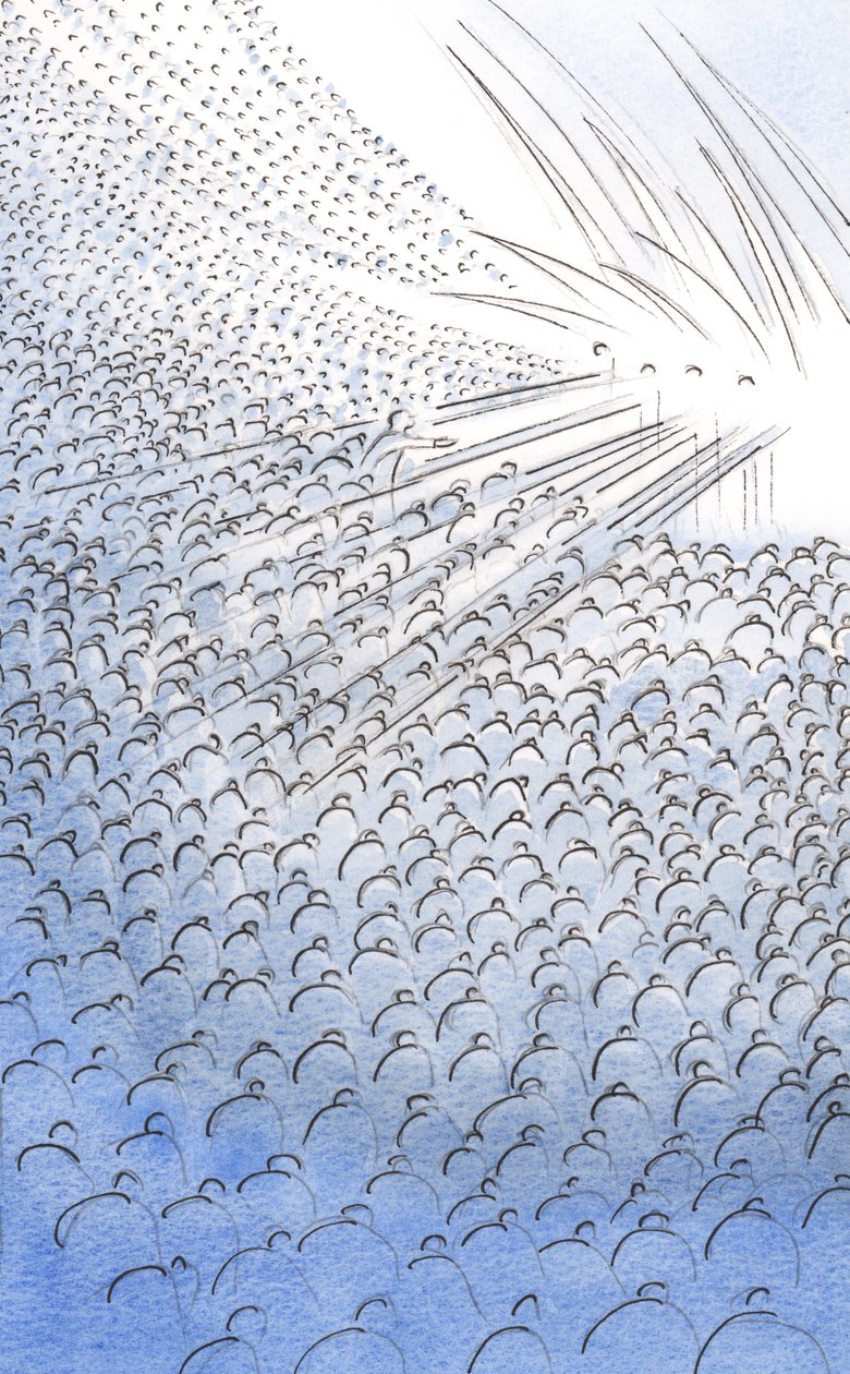 Através de nossas orações, as Almas Santas do Purgatório recebem consolo e ajuda, e se aproximam do Céu, 2000 (w - c no papel) de Elizabeth Wang