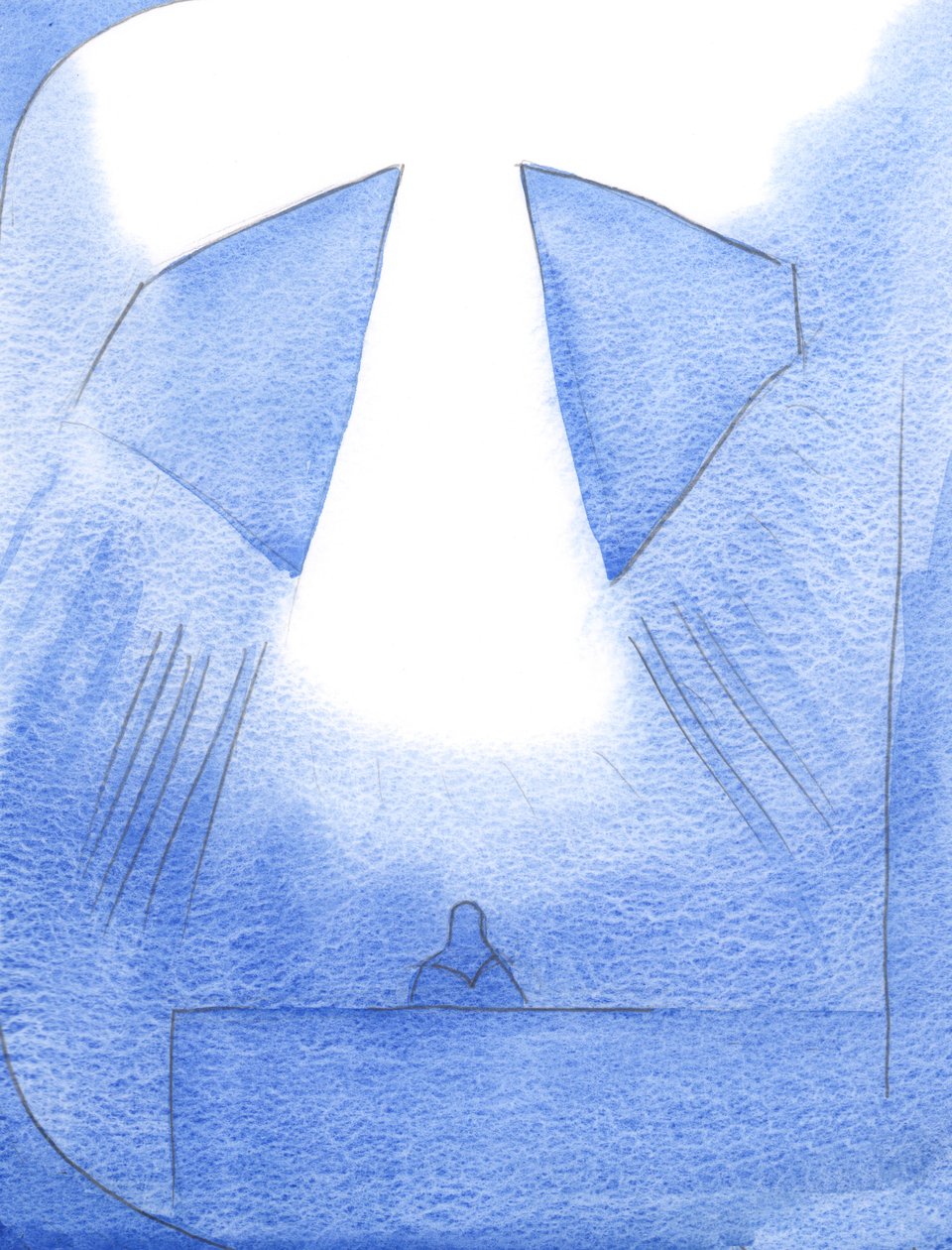 Pela união com o Pai, por Cristo, no Espírito e na oração confiante, é como se as &39;portas&39; do Céu se abrissem, 2002 (w - c no papel) de Elizabeth Wang