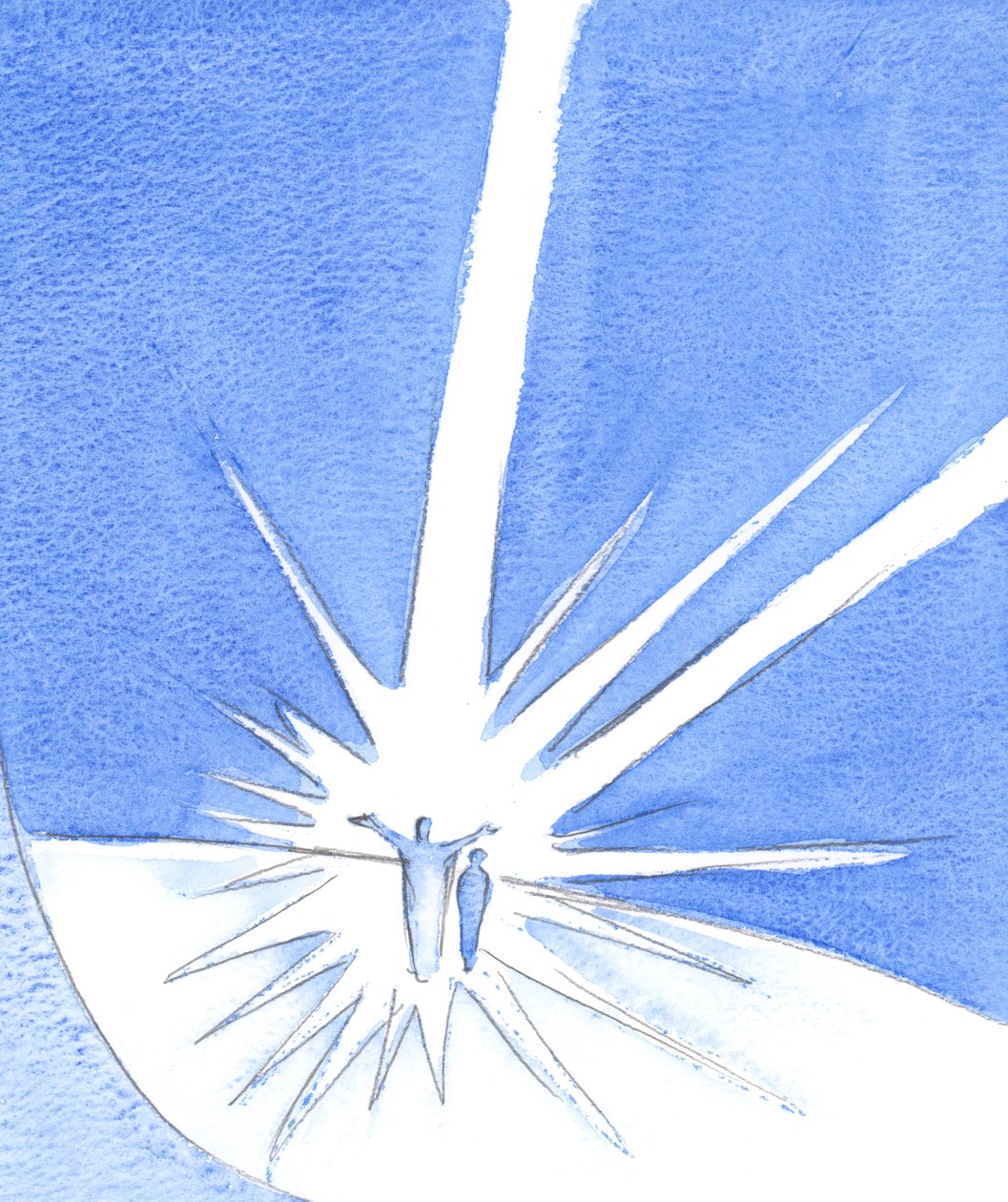 Podemos oferecer, ao Pai, a oração perfeita de Cristo. Cristo é a Palavra poderosa o suficiente para cruzar o abismo, 2002 (w - c no papel) de Elizabeth Wang