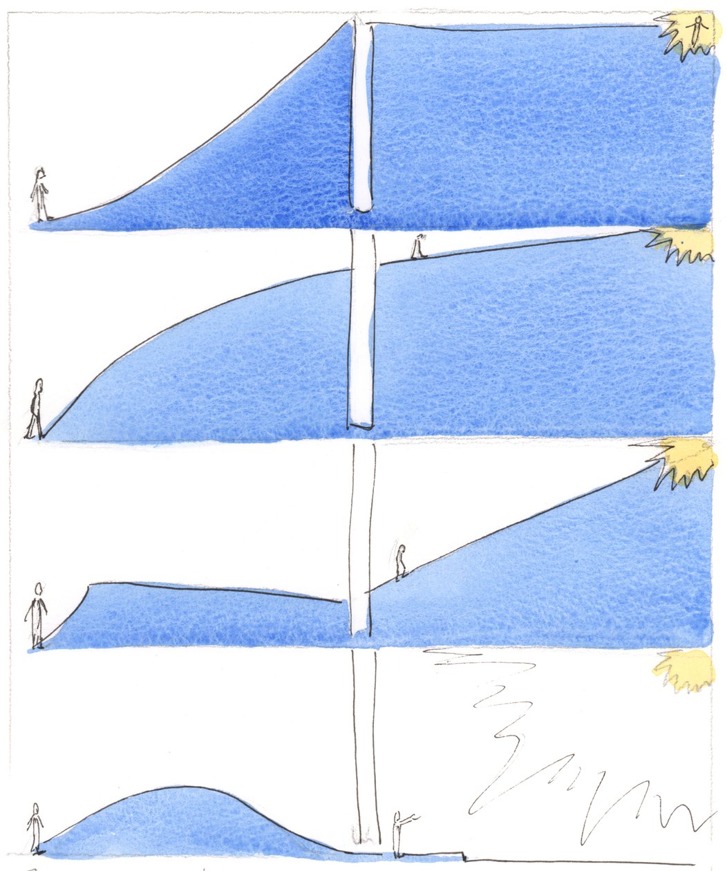 Temos uma escolha: escalar a montanha da santidade antes de morrer, e passar pela &39;cortina&39; na morte direto para o Céu, pela graça de Deus, 2002 (w - c no papel) de Elizabeth Wang