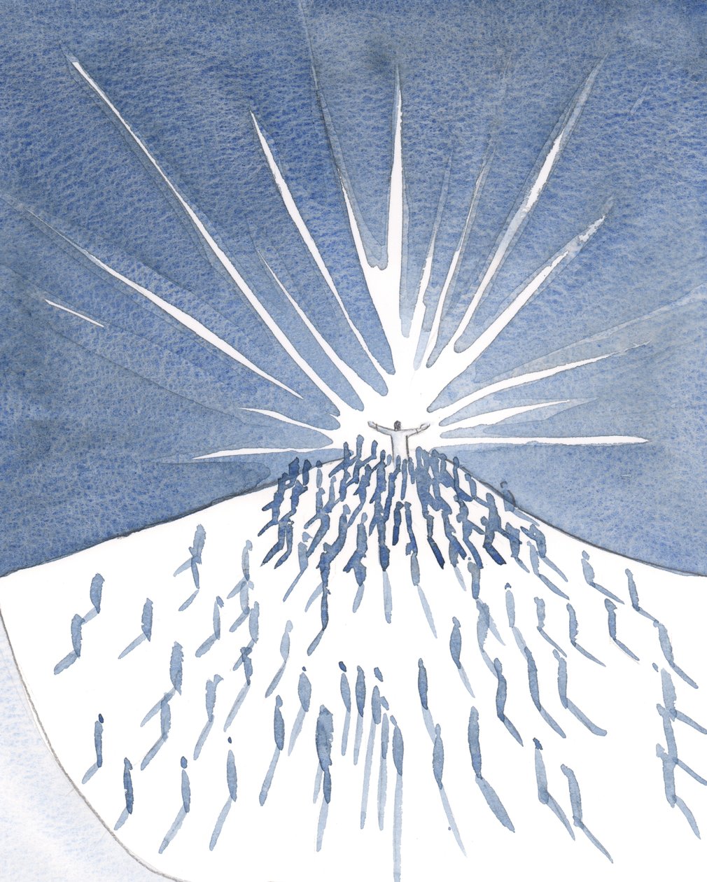 Oferecemos a oração de Cristo, agarrando-nos a Ele na Missa, protegidos pela Sua glória, dependendo da Sua santidade., 2001 (w - c no papel) de Elizabeth Wang