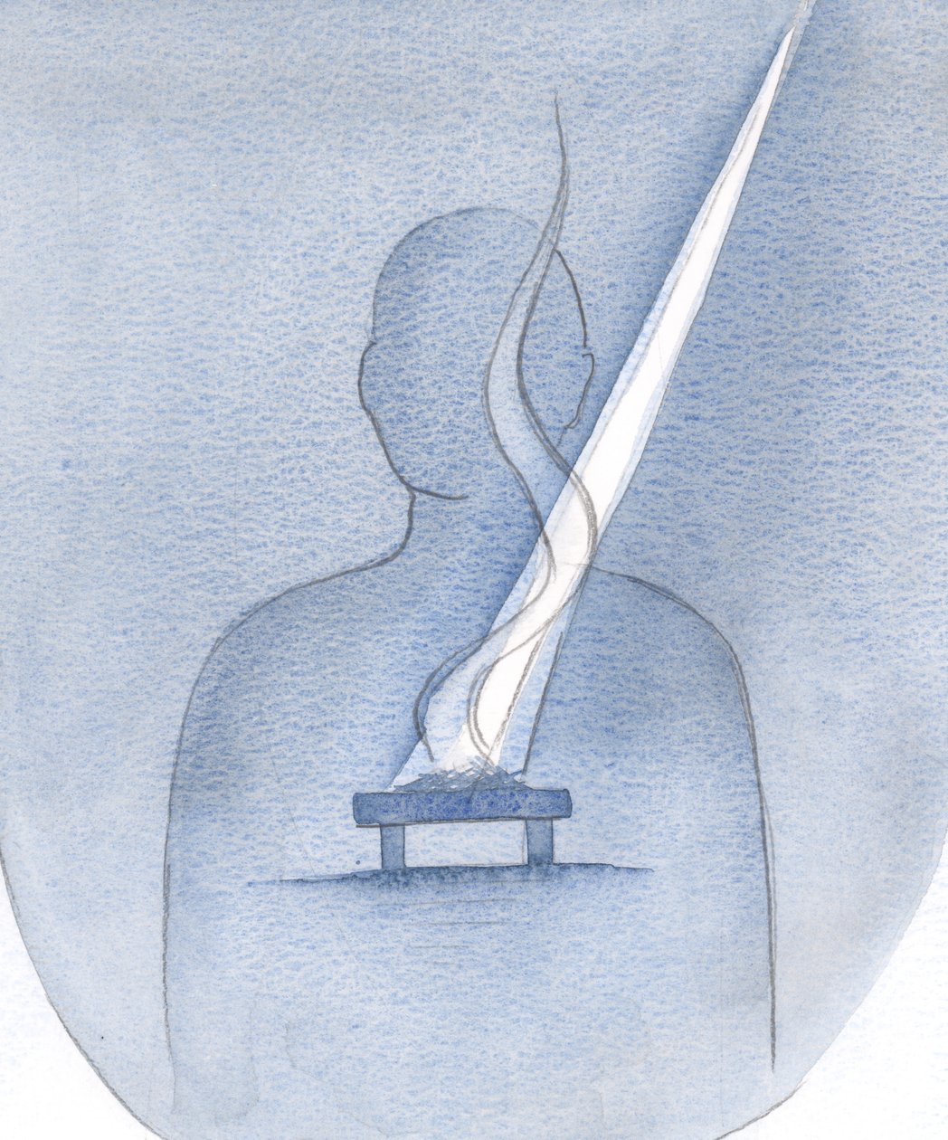 Preparamos nossos corações, para oferecer um santo sacrifício a Deus em oração, fazendo penitência por nossos pecados, 2000 (w - c no papel) de Elizabeth Wang