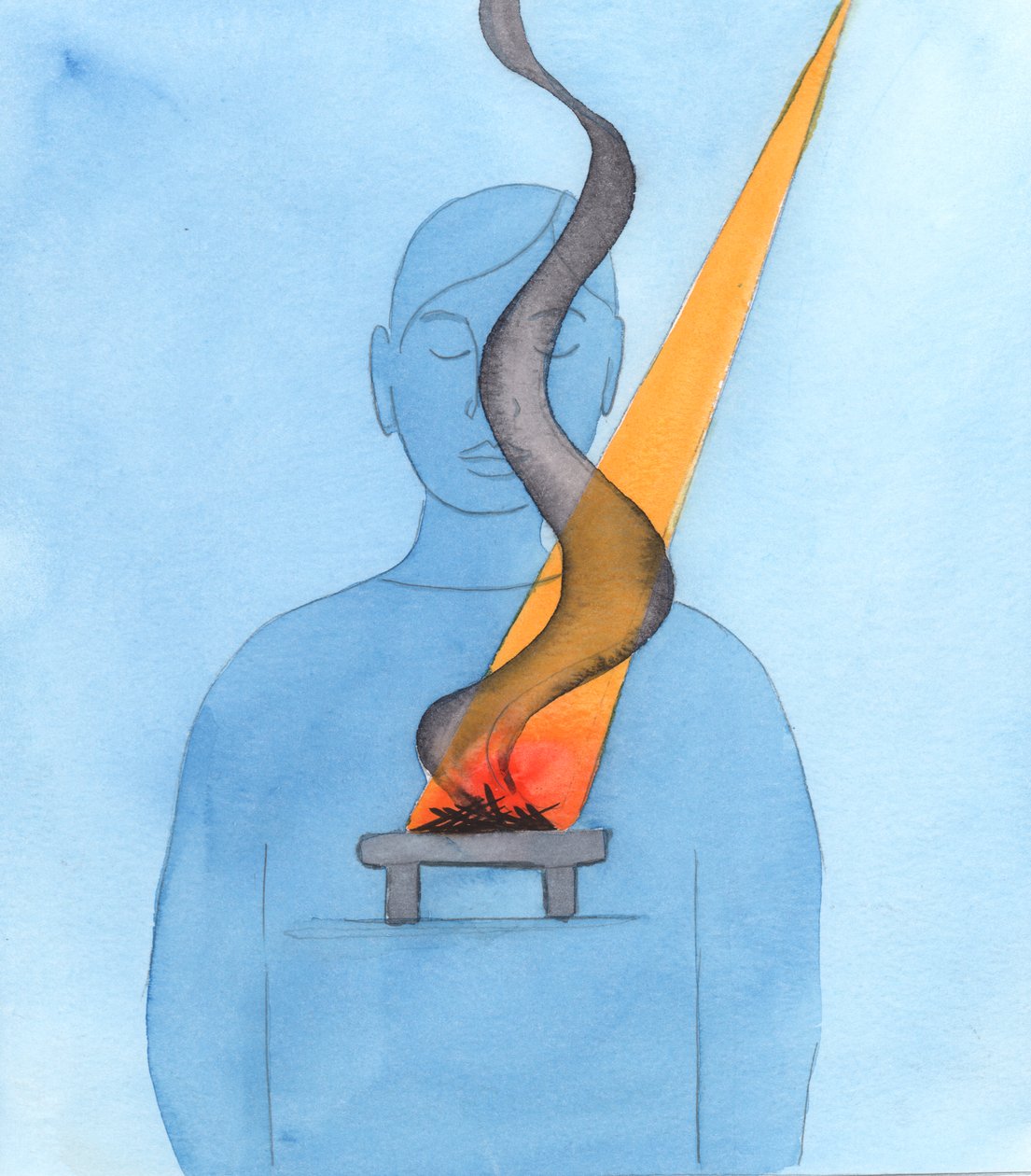 Preparamos nossos corações, para oferecer um santo sacrifício a Deus em oração, fazendo penitência por nossos pecados, 2000 (w - c no papel) de Elizabeth Wang