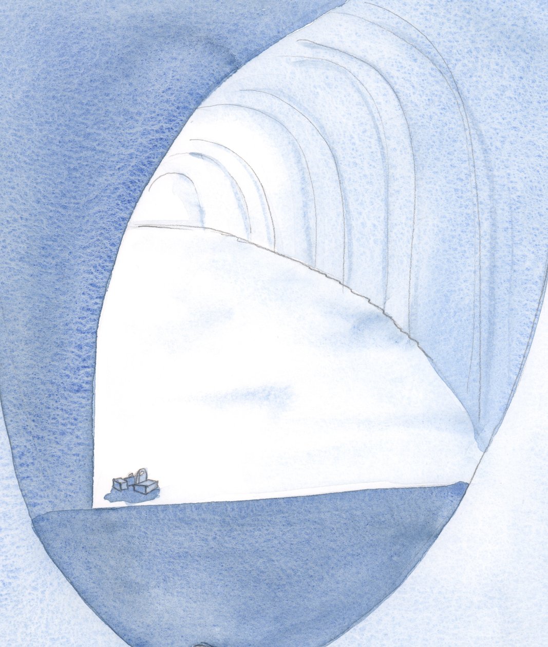 Que espaço vasto - por assim dizer - é a alma que foi preparada por Deus. Quando as necessidades pessoais são pequenas, milhares podem abrigar., 2001 (w - c no papel) de Elizabeth Wang