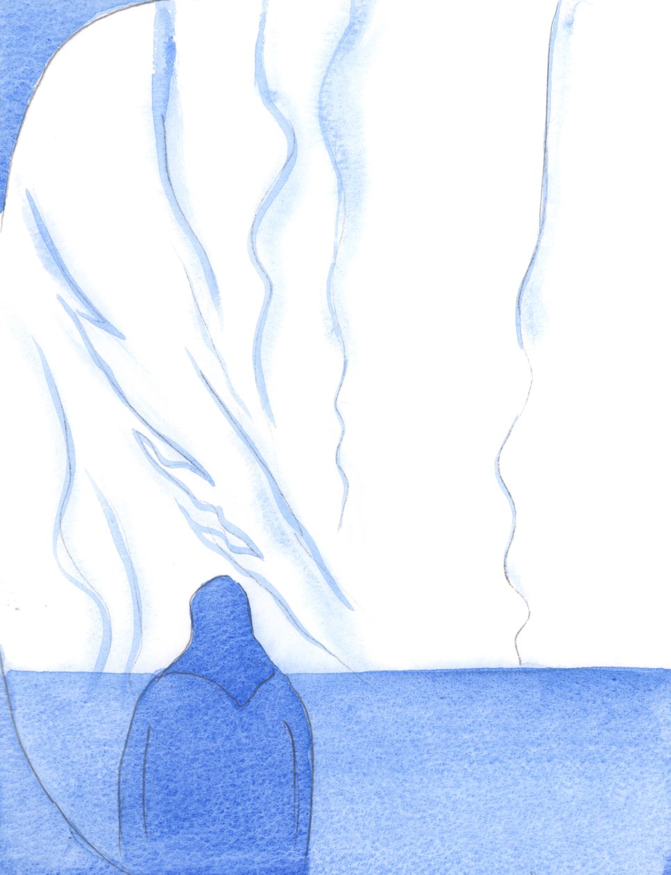 Quando Cristo estava presente no Santíssimo Sacramento, o santuário e minha alma estavam em chamas com o fogo divino e a glória, 2002 (w - c no papel) de Elizabeth Wang