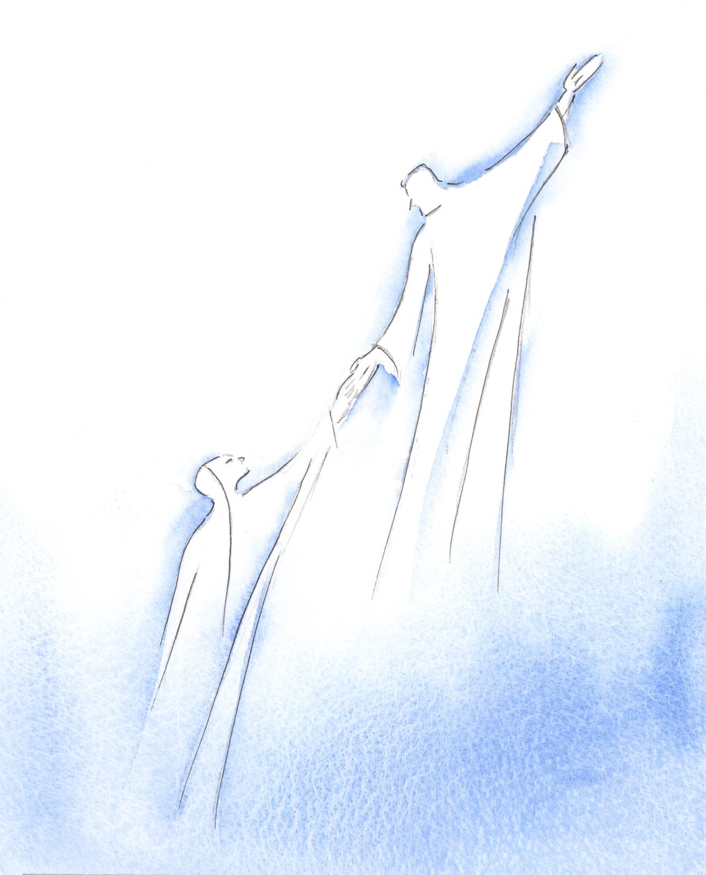 Quando a Bem-Aventurada Virgem Maria chegou ao fim de sua vida, ela foi elevada à glória por Cristo, seu Filho amado, 2002 (w - c no papel) de Elizabeth Wang