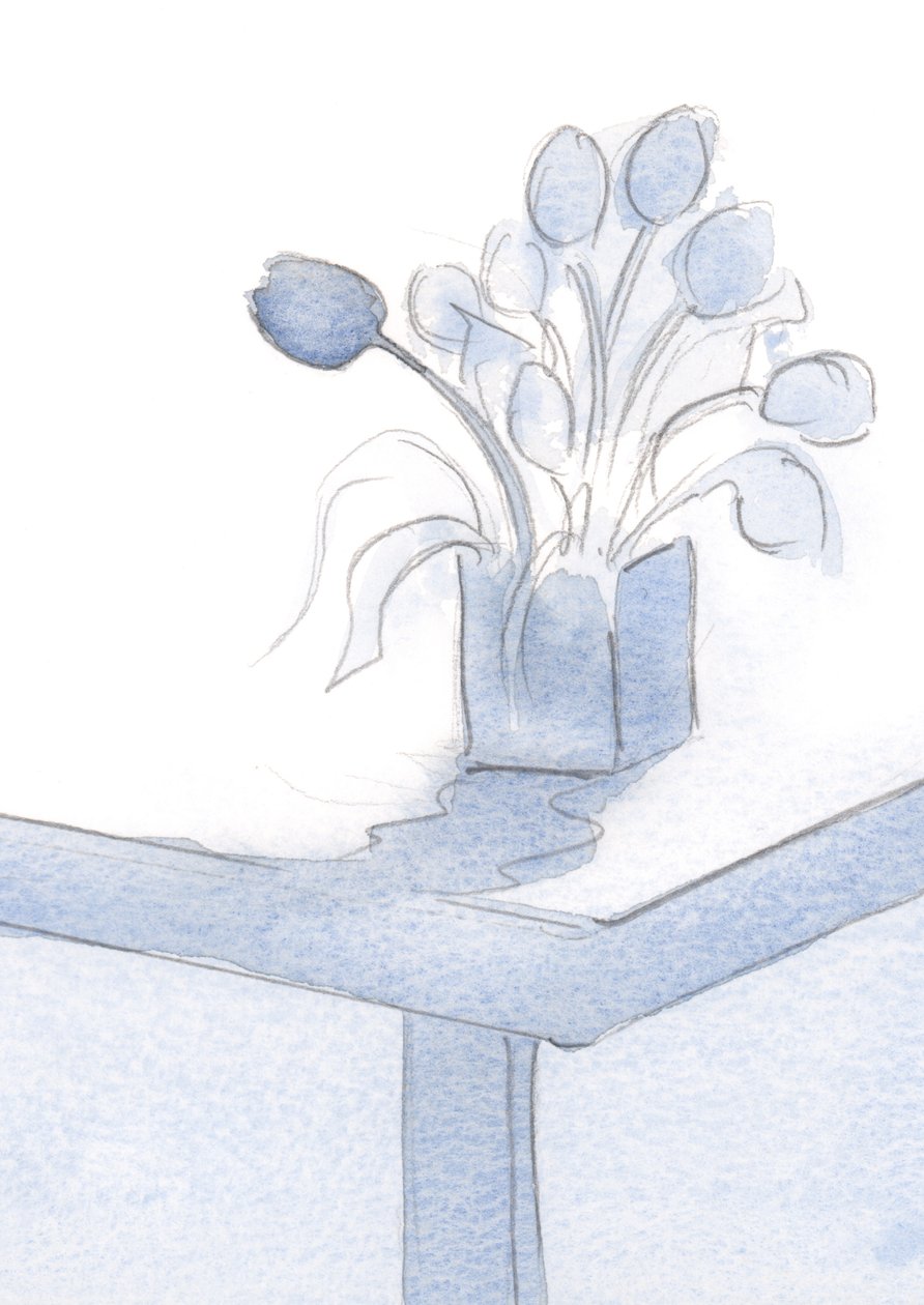 Quando virmos Deus no céu, veremos a beleza pura, infinita e perfeita da qual essa beleza natural é desenhada, 2001 (w - c no papel) de Elizabeth Wang