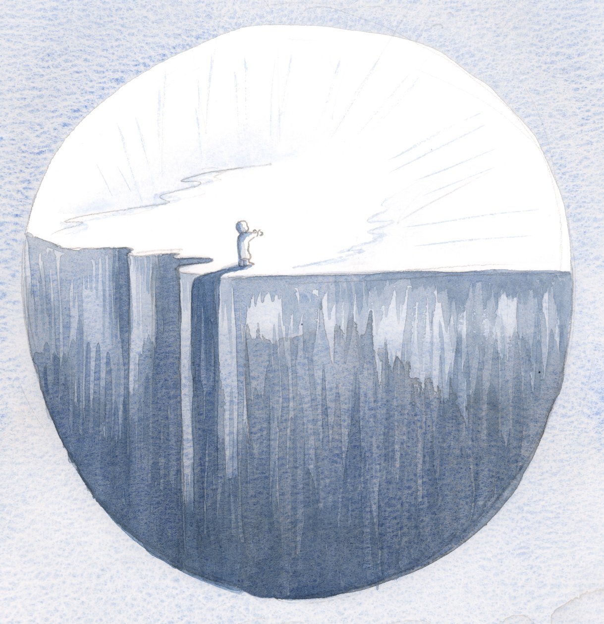 Sempre que realmente nos arrependemos, somos como uma nova criança emergindo de um abismo de escuridão para o Reino de Deus, 2001 (w - c no papel) de Elizabeth Wang
