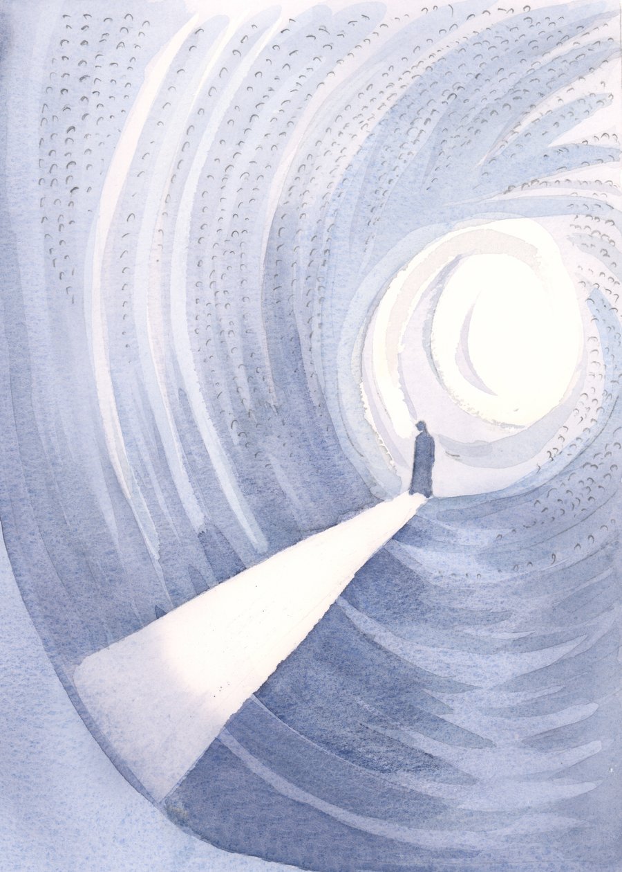Com os Anjos, louvamos a Deus nosso Pai pelo presente de Seu Filho, 2000 (w - c no papel) de Elizabeth Wang